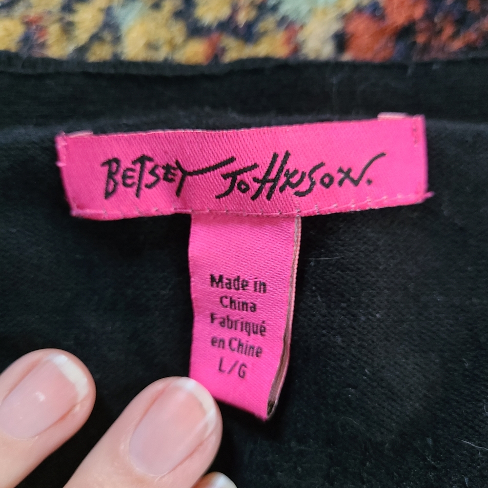 Betsey Johnson Sequin Skull and Crossbones Cardigan/Sweater Dress - Picture 4 of 10